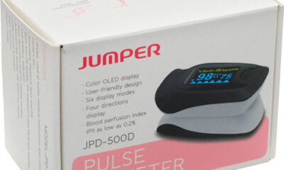 Jumper JPD-500D Παλμικό Οξύμετρο Δακτύλου Μαύρο