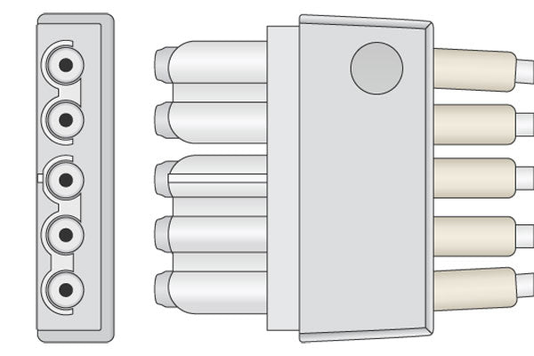 Spacelabs Compatible ECG Leadwire / 3 Leads Snap - Image 2
