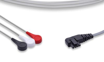 Lechnologies Compatible Direct-Connect ECG Cable / 3 Leads Snap