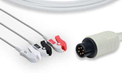 Siemens Compatible Direct-Connect ECG Cable / 3 Leads Pinch/Grabber