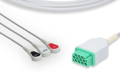 GE Healthcare Compatible Direct-Connect ECG Cable / 3 Leads Snap
