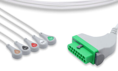 Fukuda Denshi Compatible Direct-Connect ECG Cable / 5 Leads Snap