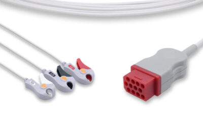 Bionet Compatible Direct-Connect ECG Cable / 3 Leads Pinch/Grabber
