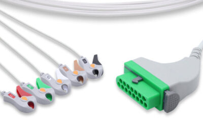 Fukuda Denshi Compatible Direct-Connect ECG Cable / 5 Leads Pinch/Grabber