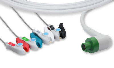 Schiller Compatible Direct-Connect ECG Cable / 4 Leads Pinch/Grabber