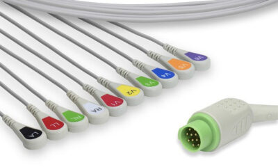 Fukuda Denshi Compatible Direct-Connect ECG Cable / 10 Leads Snap