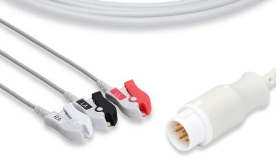 Philips Compatible Direct-Connect ECG Cable / 3 Leads Pinch/Grabber