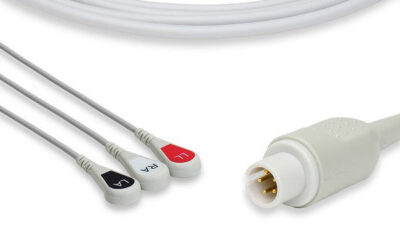 Mortara > Burdick Compatible Direct-Connect ECG Cable / 3 Leads Snap