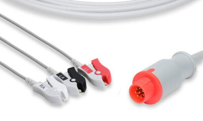 Bionet Compatible Direct-Connect ECG Cable / 3 Leads Pinch/Grabber