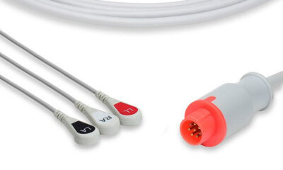 Bionet Compatible Direct-Connect ECG Cable / 3 Leads Snap