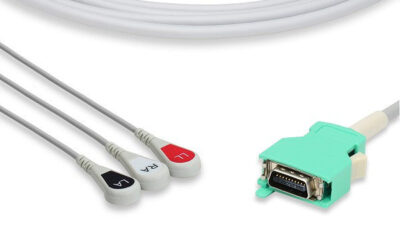 Nihon Kohden Compatible Direct-Connect ECG Cable / 3 Leads Snap