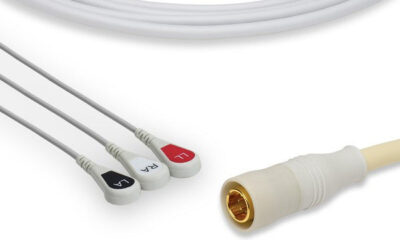 Omron > Colin Compatible Direct-Connect ECG Cable / 3 Leads Snap