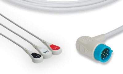 Stryker > Medtronic > Physio Control Compatible Direct-Connect ECG Cable / 3 Leads Snap