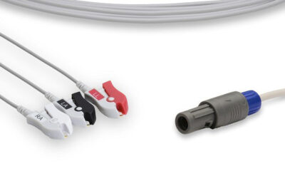 Sonoscape Compatible Direct-Connect ECG Cable / 3 Leads Pinch/Grabber