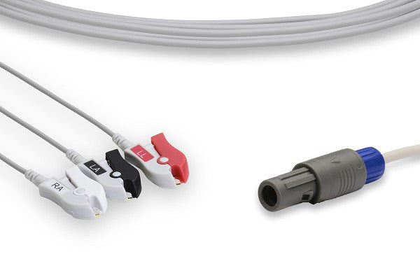 Sonoscape Compatible Direct-Connect ECG Cable / 3 Leads Pinch/Grabber