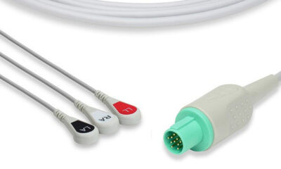 Hellige Compatible Direct-Connect ECG Cable / 3 Leads Snap