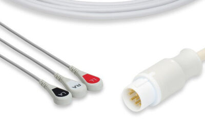 Mennen Compatible Direct-Connect ECG Cable / 3 Leads Snap