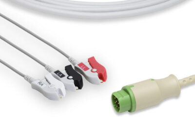 Siemens Compatible Direct-Connect ECG Cable / 3 Leads Pinch/Grabber