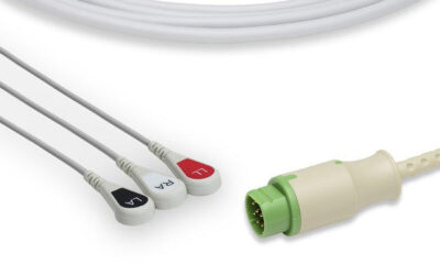 Siemens Compatible Direct-Connect ECG Cable / 3 Leads Snap