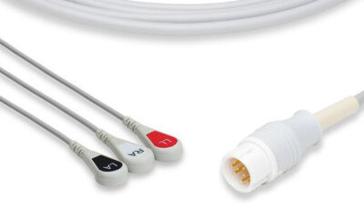 Philips Compatible Direct-Connect ECG Cable / 3 Leads Snap