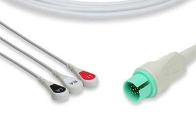 Spacelabs Compatible Direct-Connect ECG Cable / 3 Leads Snap