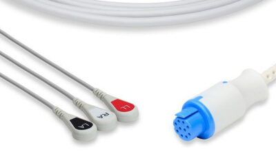 Artema S&W Compatible Direct-Connect ECG Cable / 3 Leads Snap