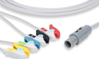 Primedic Compatible Direct-Connect ECG Cable / 4 Leads Pinch/Grabber