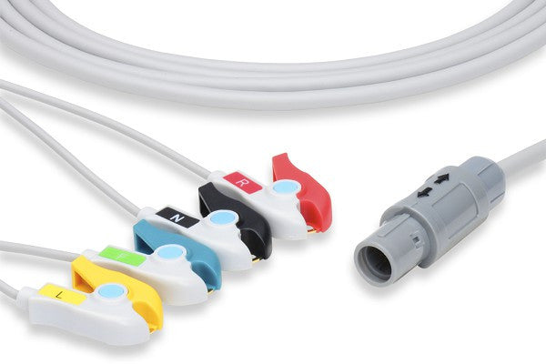 Primedic Compatible Direct-Connect ECG Cable / 4 Leads Pinch/Grabber