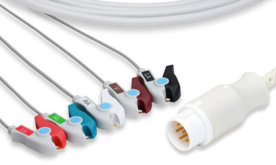 Philips Compatible Direct-Connect ECG Cable / 5 Leads Pinch/Grabber