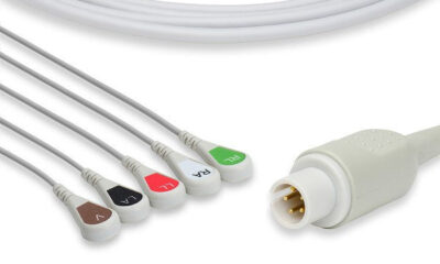 Mortara > Burdick Compatible Direct-Connect ECG Cable / 5 Leads Snap