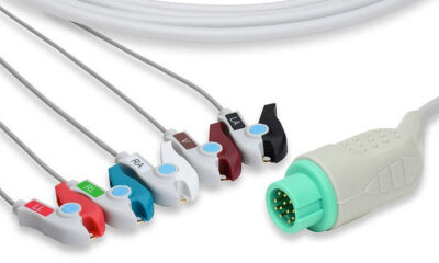 Mindray > Datascope Compatible Direct-Connect ECG Cable / 5 Leads Pinch/Grabber