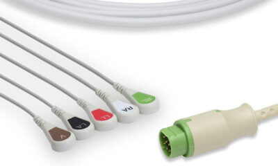 Siemens Compatible Direct-Connect ECG Cable / 5 Leads Snap