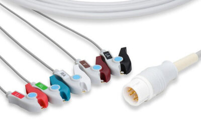 Philips Compatible Direct-Connect ECG Cable / 5 Leads Pinch/Grabber