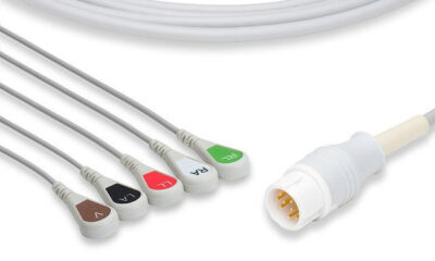 Philips Compatible Direct-Connect ECG Cable / 5 Leads Snap