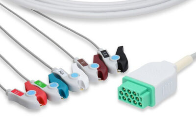 GE Healthcare > Marquette Compatible Direct-Connect ECG Cable / 5 Leads Pinch/Grabber