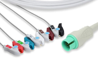 Spacelabs Compatible Direct-Connect ECG Cable / 5 Leads Pinch/Grabber