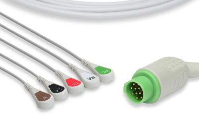 Fukuda Denshi Compatible Direct-Connect ECG Cable / 5 Leads Snap