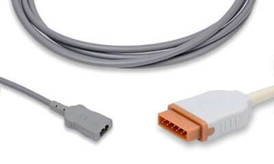 GE Healthcare > Marquette Compatible Temperature Adapter / Rectangular Dual Pin Connector