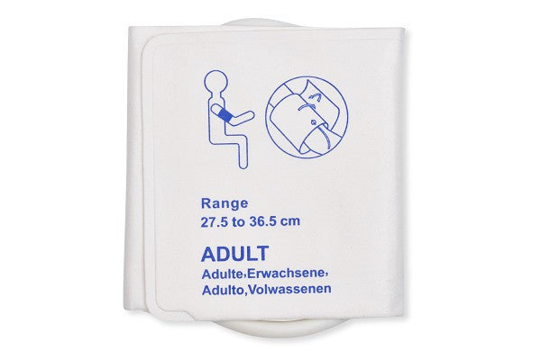 Disposable NIBP Cuff / Adult Single Hose 27.5 - 36.5 cm Bag of 10