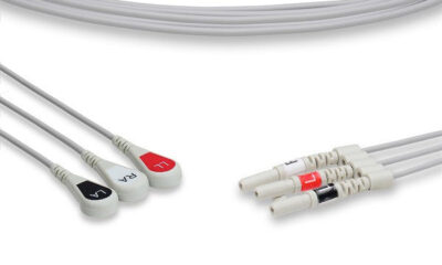 DIN Style Compatible ECG Leadwire / 3 Leads Snap