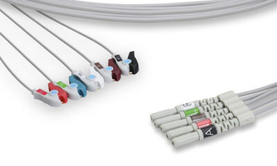 DIN Style Compatible ECG Leadwire / 5 Leads Pinch/Grabber - Neonate