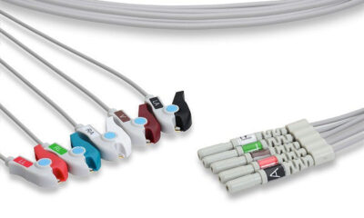 DIN Style Compatible ECG Leadwire / 5 Leads Pinch/Grabber
