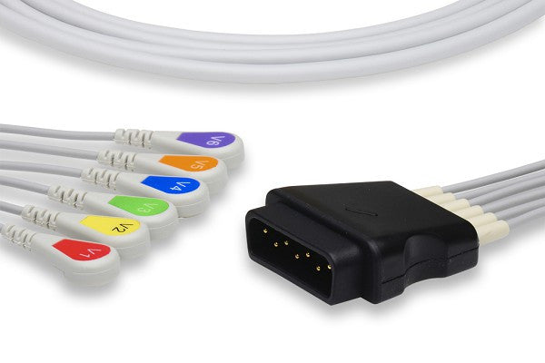 Stryker > Medtronic > Physio Control Compatible ECG Leadwire / 6 Leads Snap