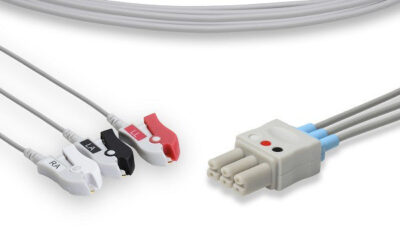 Draeger Compatible ECG Leadwire / 3 Leads Pinch/Grabber