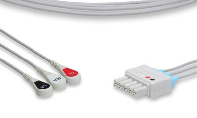 Draeger Compatible ECG Leadwire / 3 Leads Snap
