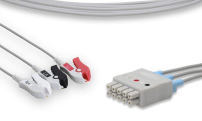 GE Healthcare Compatible ECG Leadwire / 3 Leads Pinch/Grabber