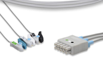GE Healthcare Compatible ECG Leadwire / 3 Leads Pinch/Grabber