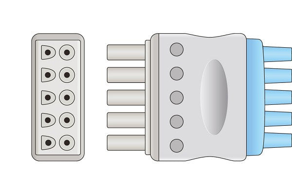 Spacelabs Compatible ECG Leadwire / 3 Leads Snap - Image 2