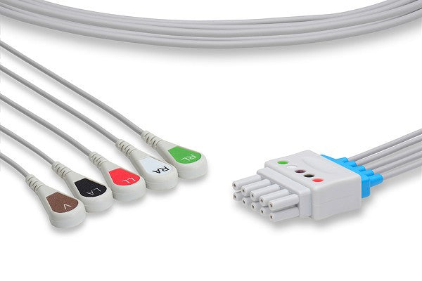 Spacelabs Compatible ECG Leadwire / 5 Leads Snap
