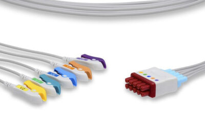 GE Healthcare > Marquette Compatible ECG Leadwire / 5 Leads V2-V6 Pinch/Grabber (Grouped)